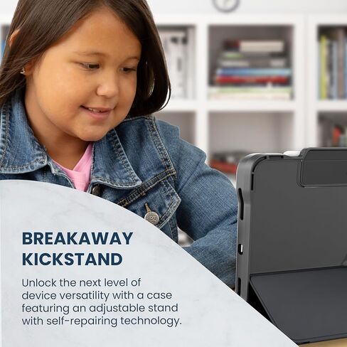 Brenthaven Edge Companion Companion Hard Shell Protection for iPad Air 11 Inch (M2) 2024 iPad Air 5th | الجيل الرابع 10.9 بوصة ، iPad Pro 11 بوصة (الرابع الثالث من الجنرال) مع حامل وقلم رصاص مدمج-رمادي in Kuwait