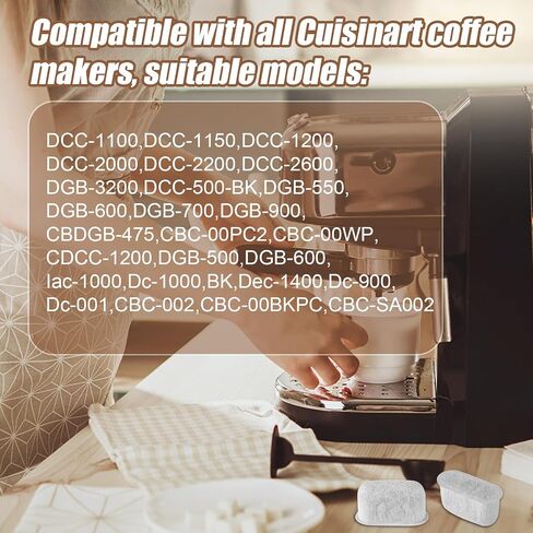 6pcs استبدال مرشح القهوة لـ Cuisinart ، استبدال مرشح مياه الفحم المنشط يمتص بشكل فعال الشوائب المتوافقة مع آلة صانعي القهوة Cuisinart in Saudi Arabia