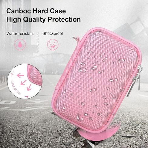 Canboc Carrying Case for FUJIFILM X Half Premium Compact Camera, FUJIFILM X-HF1 Digital Camera Bag, Mesh Pocket fits USB Cable, Pink (Case Only) in Saudi Arabia