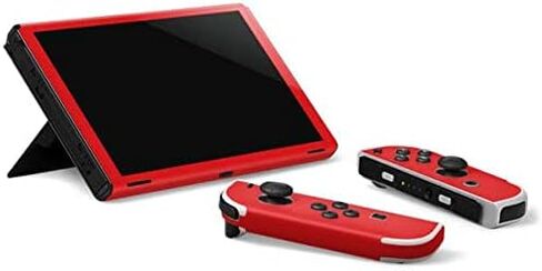 Skinit Decal Gaming Skin Compatible with Nintendo Switch OLED (2021) - Officially Licensed DC Comics Jagged Flash Design in Saudi Arabia