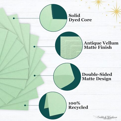 Cardstock Warehouse Pop Tone Spearmint Green Matte Premium Cardstock Paper - 12 x 12" - 100 Lb. / 270 Gsm - 25 Sheets in Kuwait