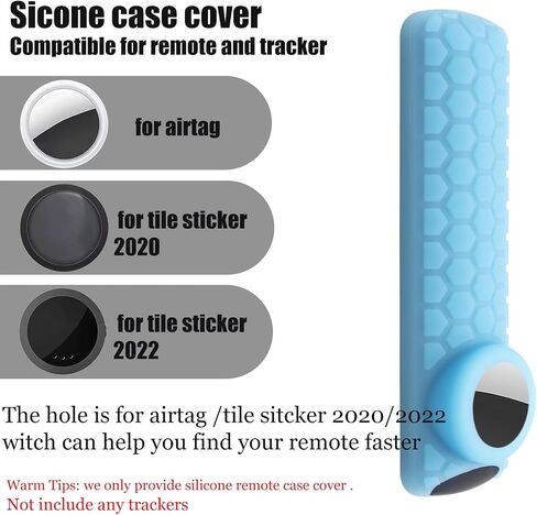 TV Remote Pro Cover for Airtag Remotes Controller Finder Case Glow in The Dark, for Firetv Alexa Voice Remote Pro 2022 and Tile Sticker,for Smart TVs Streaming Media Players Skin(Glow Blue) in Kuwait
