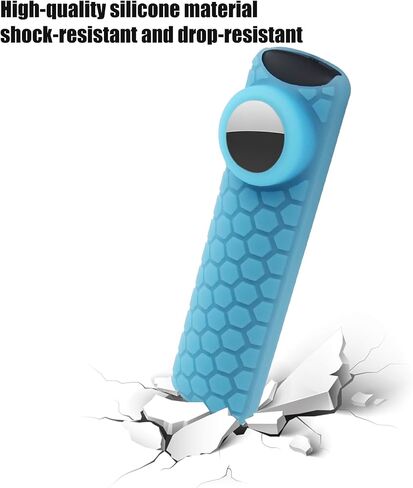 TV Remote Pro Cover for Airtag Remotes Controller Finder Case Glow in The Dark, for Firetv Alexa Voice Remote Pro 2022 and Tile Sticker,for Smart TVs Streaming Media Players Skin(Glow Blue) in Kuwait