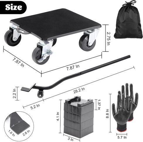 5 Wheel Heavy Furniture Movers 360°Rotation Wheels 2 Brakes, 5.4x5.4 Inch Carbon Steel Mix Up to 1320LB/600KG Sofas Refrigerators Beds in Saudi Arabia