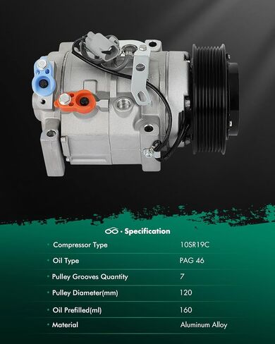SCITOO CO 29109C ضاغط التيار المتردد مع قابض لكزس GX460 4.6L لكزس LX570 5.7L لتويوتا لاند كروزر 5.7L لتويوتا سيكويا 4.6L 4.7L 5.7L 2008-2021 in Saudi Arabia