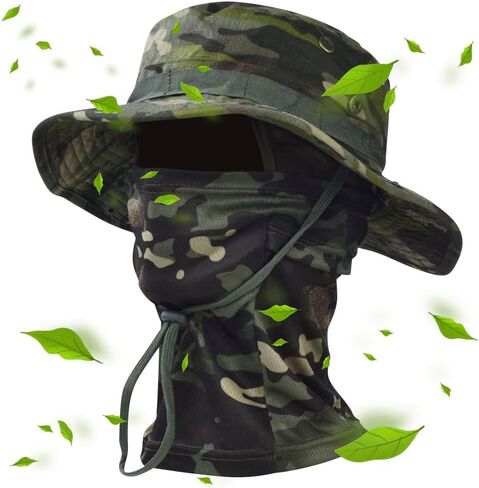 تبريد Balaclava Face Mask Sun Boonie Hat مجموعة واسعة حافة قابلة للطي الحماية من الصيد القبعات في الهواء الطلق in Kuwait