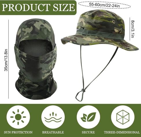تبريد Balaclava Face Mask Sun Boonie Hat مجموعة واسعة حافة قابلة للطي الحماية من الصيد القبعات في الهواء الطلق in Kuwait