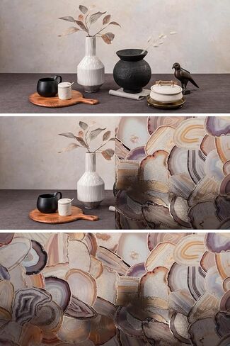 ارت اسكيب غشاء نافذة من العقيق مقاس 61 × 92 سم، بيج داكن in Kuwait