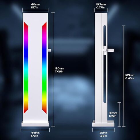 DS White RGB Graphics Card GPU Support Bracket, Single Slot Cards, Support Video Card Holder Bracket with 5V 3PIN ARGB LED, Anodized Aerospace Aluminum (H Series) in Kuwait