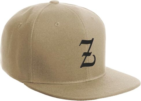 Daxton Classic Snapback Hat Old English Black Font Alphabet A to Z Flat Bill Visor Cap in Kuwait