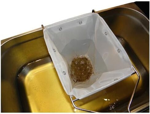 حقيبة فلتر زيت المقلاة MirOil SK4 مع إطار، الجزء 02780، تستخدم لتقشير المقلاة العميقة والتصفية العلوية، الطول 13 بوصة، العرض 7.5 بوصة، متينة، سهلة التنظيف بالماء الساخن in Kuwait