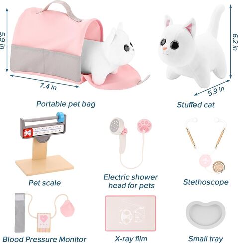 UMU Doctor Kit for Kids, Wooden Pretend Play 37 Pcs Pet Care Play Set Doctor Playset for Toddlers, Montessori Toys Dentist Kit for 3-8 Years Old Boys and Girls in Saudi Arabia