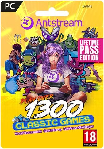 Antstream Arcade | 1300+ Classic Retro games and challenges | 12-Month Membership | Digital Download for PC, Mac, Linux, Samsung TV, Android and more | Activation Required - PC [Online Game Code] in Saudi Arabia