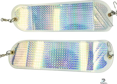 Kokanee Salmon Finished Teardrop Flashers – Durable Chrome Plated Steel Fishing Flashers for Salmon & Trout Trolling – Vibrant Color & Design Variety – 2 Pack Options in Saudi Arabia