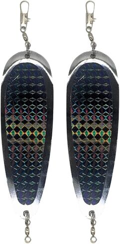 Kokanee Salmon Finished Teardrop Flashers – Durable Chrome Plated Steel Fishing Flashers for Salmon & Trout Trolling – Vibrant Color & Design Variety – 2 Pack Options in Saudi Arabia