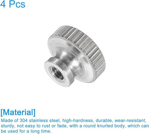 صواميل إبهام مخرشة من uxcell، قطعة واحدة M8 × عمق 24 مم × ارتفاع 16 مم من الفولاذ المقاوم للصدأ، مثبتات دائرية بفتحة عمياء، صامولة يدوية فضية لأجزاء الطابعة ثلاثية الأبعاد، أدوات الآلة in Kuwait