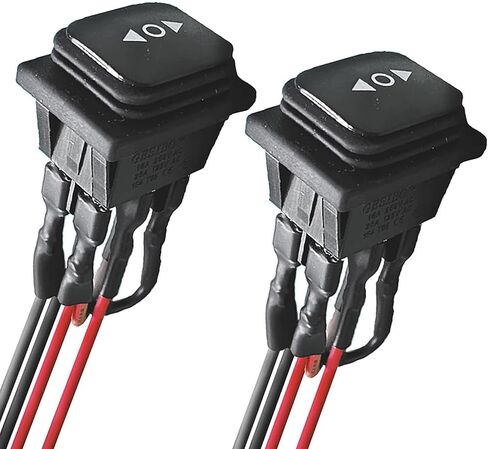 AWINLI DPDT Instantaneous Reverse Polarity Switch AC 16A 20A Control Motor 6Pin3 Position ON/Off/ON125V-250V Black Remote Control Lever Toggle Switch with Wire for Marine, Linear Actuator (2Pack) in Saudi Arabia
