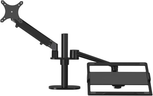 OL-3S ALUMINUM ارتفاع المكتب قابل للتعديل مزدوج الذراع 17-32 "الحامل شاشة + 12-17" كمبيوتر محمول الذراع حامل الحركة الكاملة (الفضي) in Kuwait