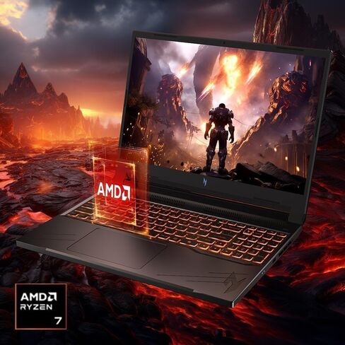 acer Nitro V16 Gaming Laptop, 8-Core AMD Ryzen 7 8845HS Up to 5.10 GHz, 16" WUXGA 165Hz, GeForce RTX 4060, 64 GB DDR5 RAM, 1 TB SSD, Wi-Fi 6E, Backlit Keyboard, MS Office Lifetime & Win11 Pro in Saudi Arabia