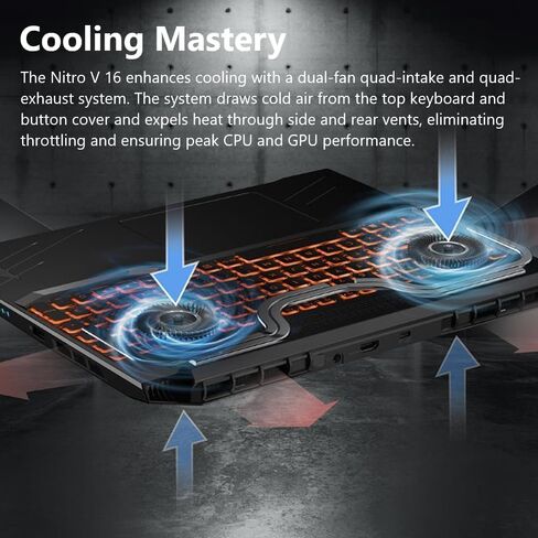 acer Nitro V16 Gaming Laptop, 8-Core AMD Ryzen 7 8845HS Up to 5.10 GHz, 16" WUXGA 165Hz, GeForce RTX 4060, 64 GB DDR5 RAM, 1 TB SSD, Wi-Fi 6E, Backlit Keyboard, MS Office Lifetime & Win11 Pro in Saudi Arabia