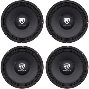Rockville 4 RM104PRO 10" 2400 Watt 4-Ohm SPL Car Midrange Mid-Bass Pro Speakers