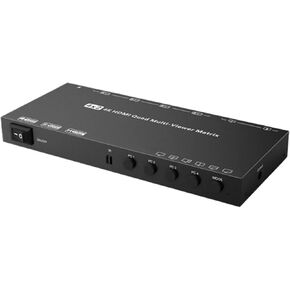 KVM synchronizer/USB Switch/Keyboard Mouse Controller, 4-Port KM Switch Windows/Linux/Android/MAC Synchronizer Switch Controller(KC-9402 Multi-Viewer)