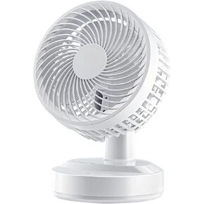 USB Desk Fan with Strong Airflow, Silent Oscillation, 70° Horizontal Coverage for Home, Dorm, Or Office Use