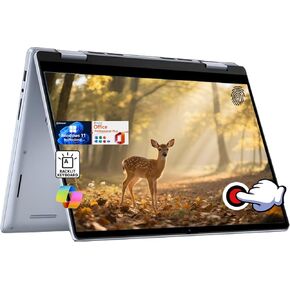 Dell Inspiron 14" 2-in-1 Touchscreen Laptop, Intel Core 5 120U, Lifetime Office, Backlit Copilot Keyboard, 64GB DDR5 RAM, 1TB SSD, Wi-Fi 6, Bluetooth, Win 11 Pro – for Study, Work & Daily Use