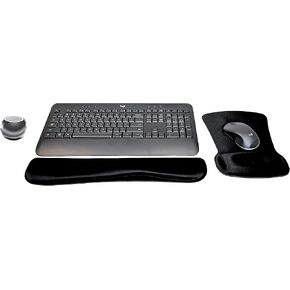 Logitech MK540 Advanced Wireless Keyboard & Mouse Combo Travel Home Office Active Lifestyle Must-Have Modern Bundle with Mini Mirror Portable Wireless Bluetooth Speaker, Gel Wrist Pad & Gel Mouse Pad