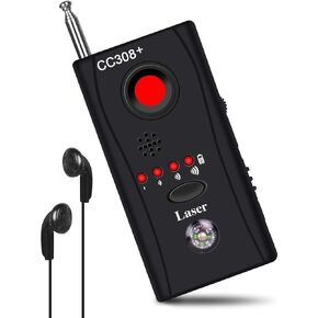 Wireless Lens Detector for Anti Spy Hidden Camera, Adjustable Detection Sensitivity Signal Bug RF Finder, GSM Voice Device Laser Detector