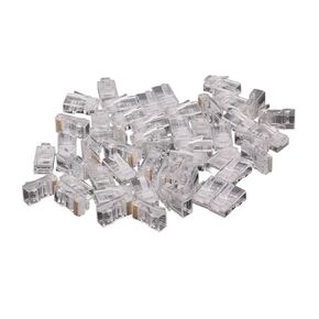 50Pcs 10P10C Rj45 Rj48 Rj50 Cat5E Utp Ethernet Connector Network Modular Crystal Plug 10-Pin Network Cable Connector