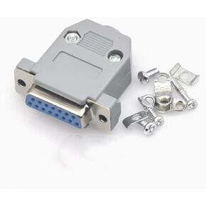 30Sets DB15 RS232 15PIN 2 صف من الإناث موصل RS232 COM مع علبة بلاستيكية DIY (أنثى) in Kuwait