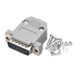 30sets DB15 RS232 15Pin 2 Row Female Male Connector RS232 COM Adapter with Plastic Case DIY(Female)