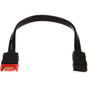 Monoprice SATA Serial ATA Extension Cable - 1.5 Feet - Red | with 7-pin SATA Port Male to Female, 3Gbps Data Transfer