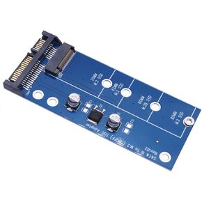 JMT SATA 3 إلى M.2 (NGFF) SSD 7+5 PIN CONDICTER CARTERTER M2 إلى SATA III بطاقة التوسعة B الدعم 30/42/00/00 ملم (أزرق)