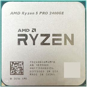 CPU Processor AMD Ryzen 5 PRO 2400GE R5 PRO 2400GE 3.2 GHz Quad-Core Eight-Thread 35W CPU Processor YD240BC6M4MFB Socket AM4