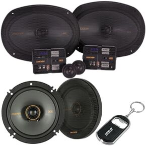 KICKER KS-Serie 51KSS6904 6x9 Component Speakers and 51KSC6504 6.5" Coaxial Speakers - High Power Handling, Polypropylene Woofer, Tough Rubber Surrounds