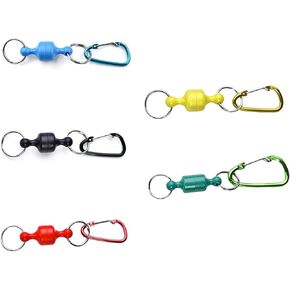 Fishing Strongest Magnetic Net Release Magnet Clip Holder Retractor, Quick Release Keychain with Super Strong Magnet, Fly Fishing Magnetic Buckle Fishing Equipment (5 Pack)