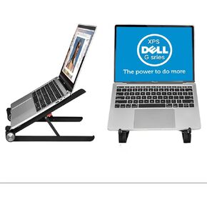 Portable Laptop Stand for Dell G16 G15 G7 G5 G3 XPS 17 16 15 14 M1710 14-18 inch Gaming Laptop.Laptop Stand for Desk,Made of Reinforced Nylon, 304 Stainless Steel and Silicone.Black