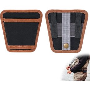 Chunful Fly Fishing Net Holder Adjustable Belt Mounted Landing Net Holster for Fishnet and Racquet