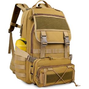 Military Tactical Backpack for Men, Molle Backpack 3 Day Bug Out Bag Assault Pack, Hiking Camping Fishing 35L Rucksack (Black)