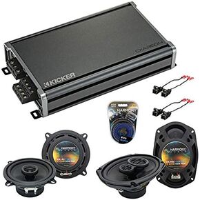 Harmony Audio Compatible with Pontiac Grand Prix 1994-2003 OEM Speaker Replacement Bundle Speakers & CXA360.4 Amp