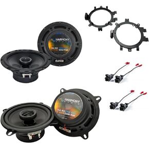 Harmony Audio HA-R65 Compatible with Chevy Avalanche 2002-2006 Rhythm Series 6.5" 300W Speakers & Grills, HA-R5 Rhythm Series 5.25" 225W Speakers & Grills and HA-724568 Speaker Replacement Harness