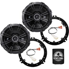 KICKER Speakers 6.5 inch for Subaru WRX/WRX STI 2016-2021 Upgrade Kit - Pair of DS Series with Adapters and Harness, Coaxial 6 1/2 Car Audio Front Door Speaker DSC650, 43DSC6504