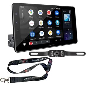 Pioneer DMH-WT3800NEX 9" Android Auto, CarPlay, Bluetooth Floating Type Multimedia Receiver Bundled with + (1) License Plate Style Backup Camera (Renewed)