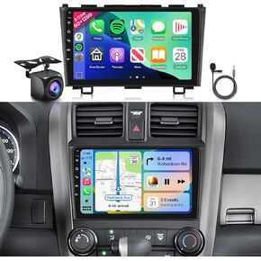 8 Core 6G+128G Car Radio Stereo لـ Honda CRV 2007-2011 مع Carplay Android Auto ، 9 بوصة شاشة تعمل باللمس