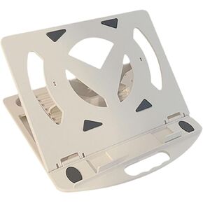 Adjustable Laptop Stand, Desktop Foldable Lift Portable Notebook Cooling Holder White Y Type with Mobile Phone Bracket(28 x 27.5cm)