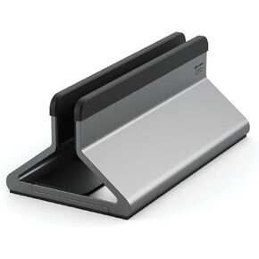 ALOGIC Bolt Adjustable Laptop Vertical Stand Crafted with Superior Aluminium & Silicon Pads, Interchangeable Width Size, Compatible with Latest laptops- MacBook, Surface, Chromebook, and Others