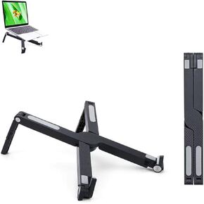 X Type Foldable Notebook Computer Bracket,Conform to Ergonomic Computer Notebook Stand HolderFoldable Portable Laptop Dissipate Heat Stand,1 Pieces,Black.