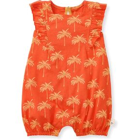 Burt's Bees Baby baby girls Romper Jumpsuit, 100% Organic Cotton One-piece Coverall and Toddler Layette Set, Wild Rose Pointelle, 9 Months US